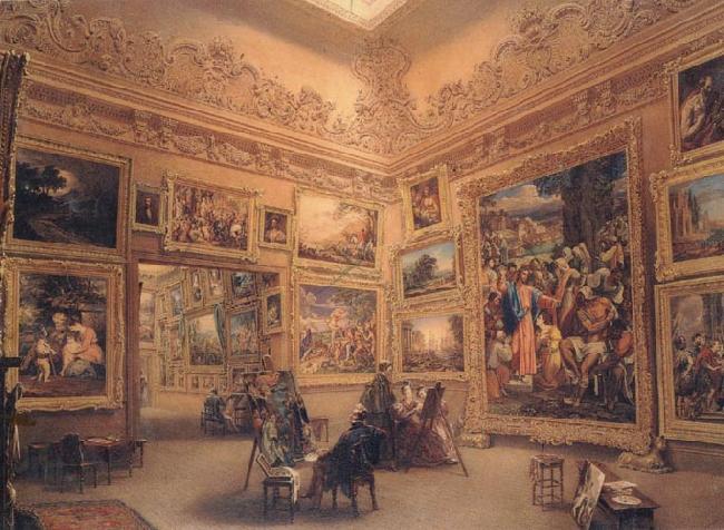 Frederick Mackenzie The National Gallery when at Mr J.J Angerstein's House,Pall Mall